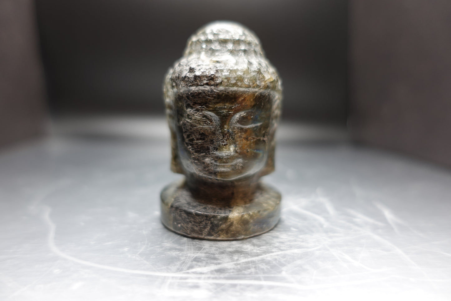 Labradorite Buddha Head Statue