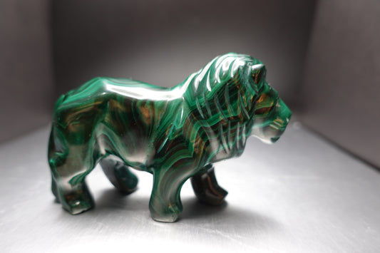 Malachite Lion Statue